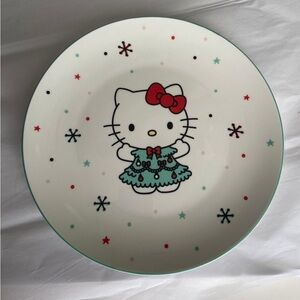Sanrio Hello Kitty 2022 Ceramic Christmas Tree Dinner Plate 10.5” New